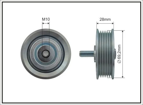 Deflection/Guide Pulley, V-ribbed belt CAFFARO 500512