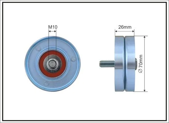 Deflection/Guide Pulley, V-ribbed belt CAFFARO 60-05
