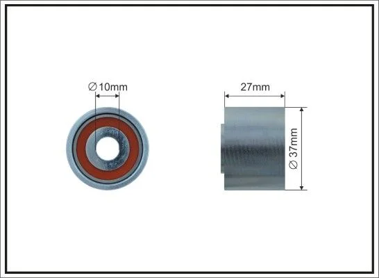Deflection/Guide Pulley, V-ribbed belt CAFFARO 70-71