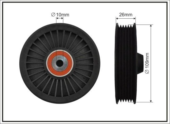 Deflection/Guide Pulley, V-ribbed belt CAFFARO 85-99