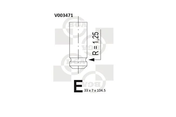 Intake Valve BGA V003471