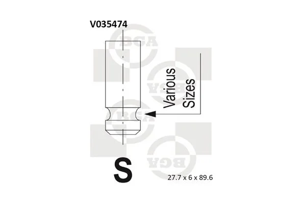 Intake Valve BGA V035474