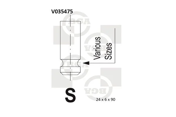 Válvula de escape BGA V035475