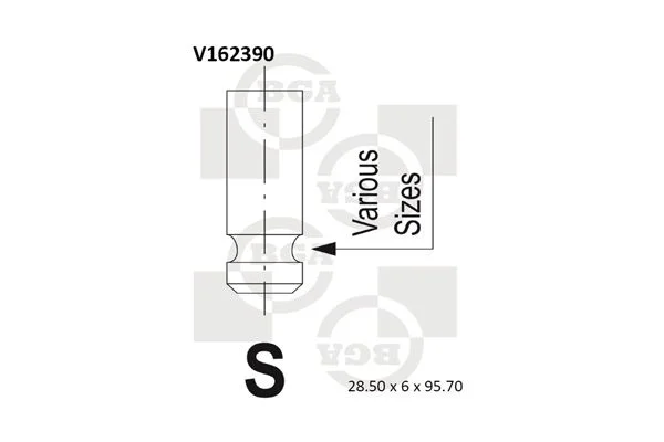 Válvula de admissão BGA V162390