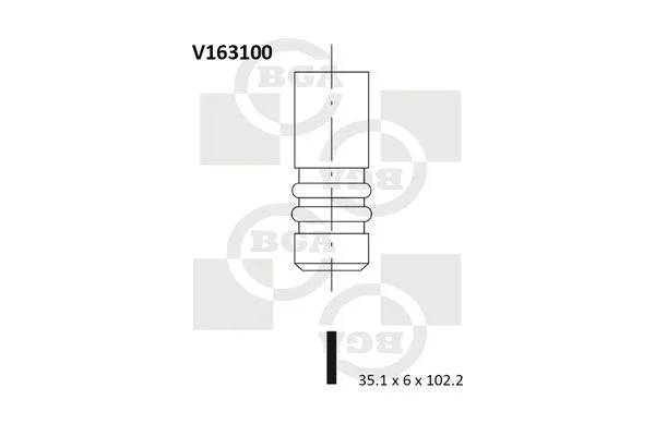 Válvula de admissão BGA V163100