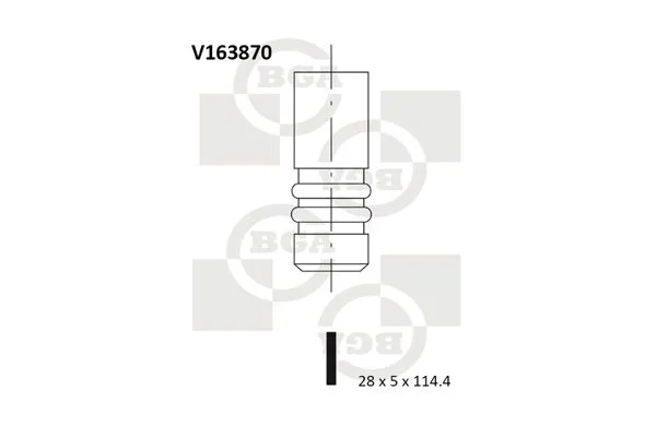 Válvula de admissão BGA V163870