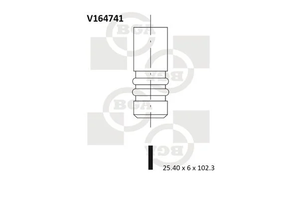 Válvula de escape BGA V164741