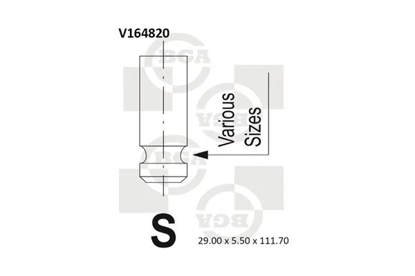 Válvula de admissão BGA V164820