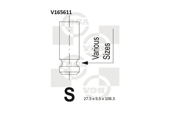 Válvula de escape BGA V165611