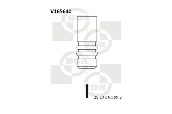 Válvula de admissão BGA V165640