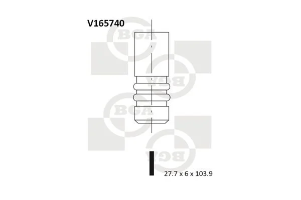Válvula de admissão BGA V165740