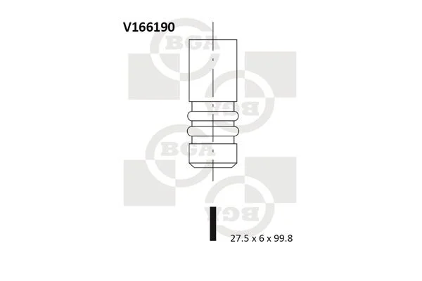 Válvula de admissão BGA V166190