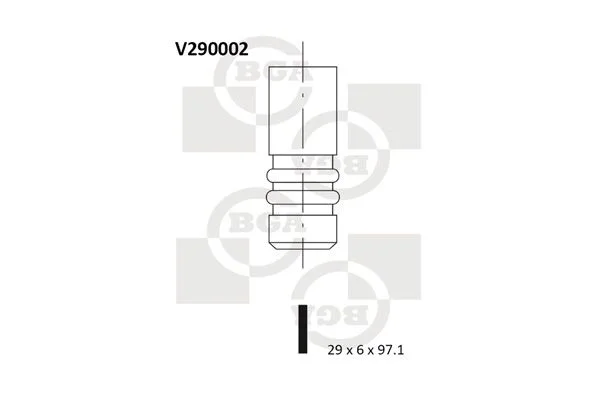 Válvula de admissão BGA V290002