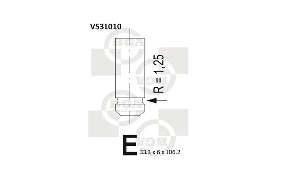 Intake Valve BGA V531010
