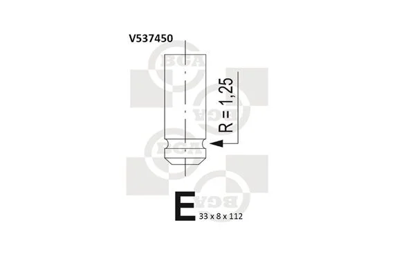 Válvula de escape BGA V537450