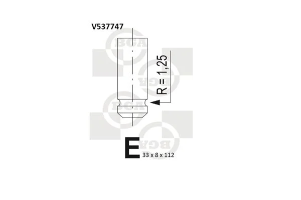 Válvula de escape BGA V537747