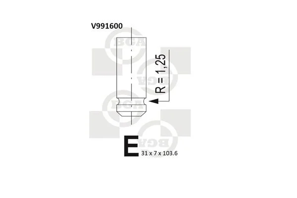 Válvula de escape BGA V991600
