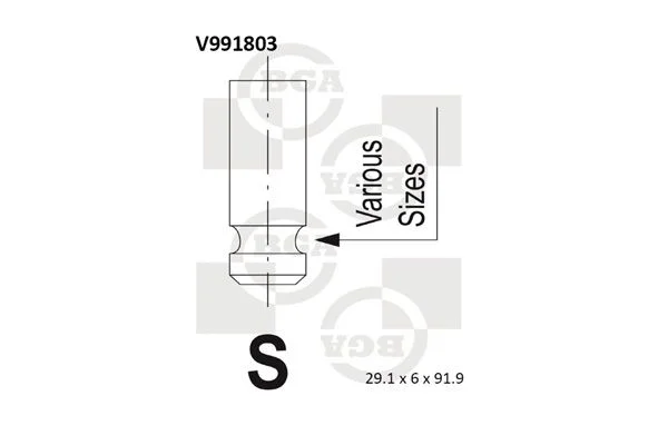 Intake Valve BGA V991803