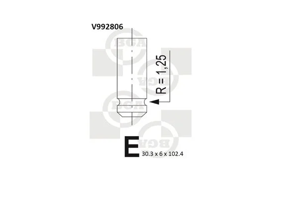 Intake Valve BGA V992806