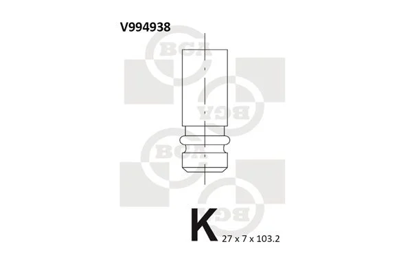 Válvula de escape BGA V994938
