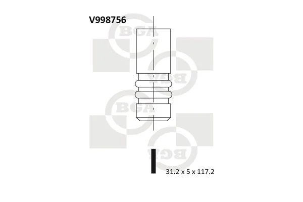 Válvula de admissão BGA V998756