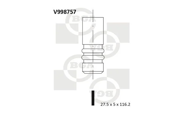 Válvula de escape BGA V998757