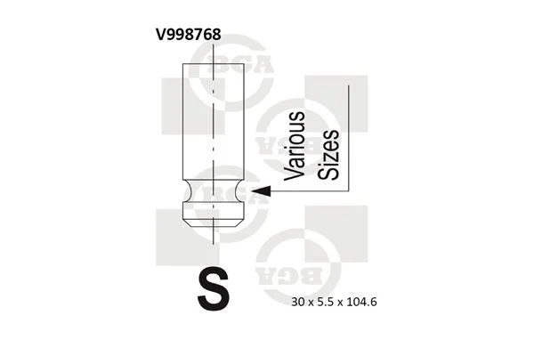 Válvula de escape BGA V998768