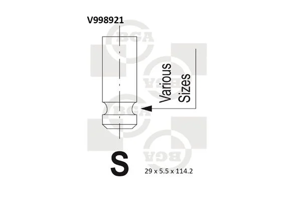 Válvula de escape BGA V998921