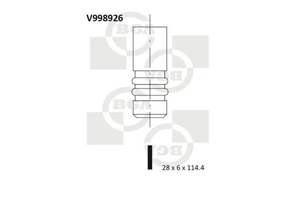 Válvula de admissão BGA V998926