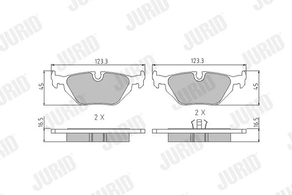 Conjunto de pastilhas de travão de disco JURID 571527J