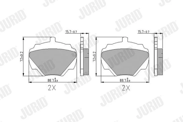 Conjunto de pastilhas de travão de disco JURID 571803J