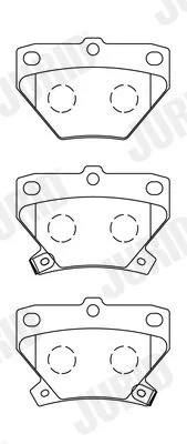 Conjunto de pastilhas de travão de disco JURID 572450J