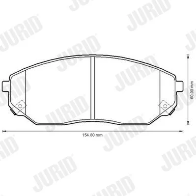 Brake Pad Set, disc brake JURID 572511J
