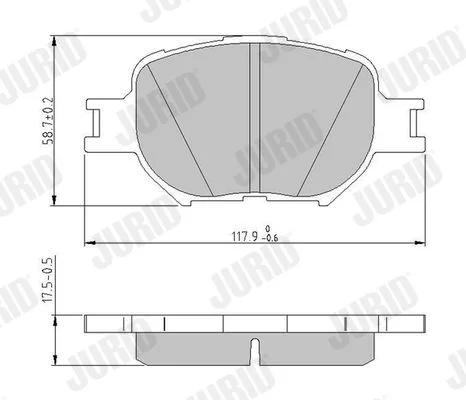 Conjunto de pastilhas de travão de disco JURID 572517J