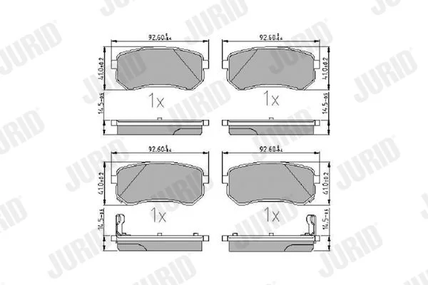 Conjunto de pastilhas de travão de disco JURID 572527J