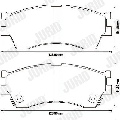 Conjunto de pastilhas de travão de disco JURID 572560J