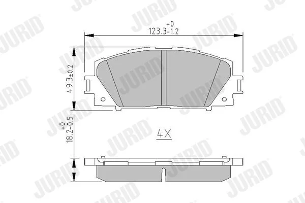 Conjunto de pastilhas de travão de disco JURID 572578J