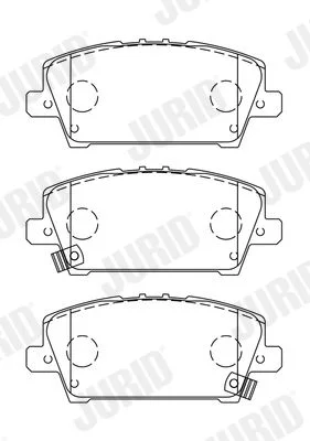 Conjunto de pastilhas de travão de disco JURID 572579J