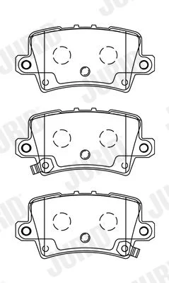 Conjunto de pastilhas de travão de disco JURID 572580J