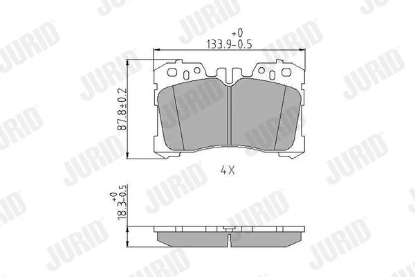 Conjunto de pastilhas de travão de disco JURID 572647J