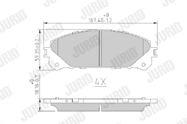 Brake Pad Set, disc brake JURID 572655J