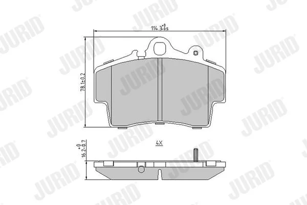 Conjunto de pastilhas de travão de disco JURID 573043J
