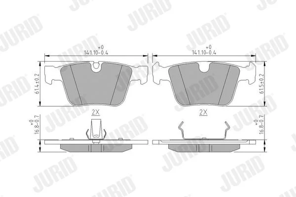 Brake Pad Set, disc brake JURID 573232J