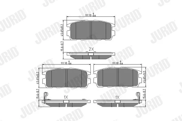 Conjunto de pastilhas de travão de disco JURID 573386J