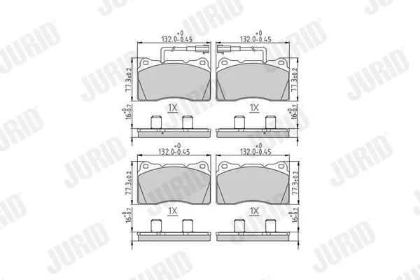 Conjunto de pastilhas de travão de disco JURID 573433J