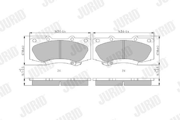Conjunto de pastilhas de travão de disco JURID 573435J