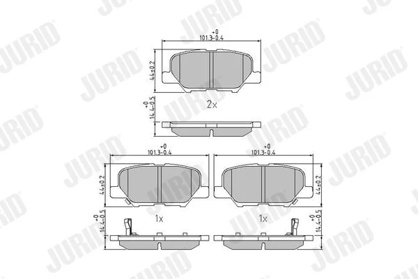 Conjunto de pastilhas de travão de disco JURID 573442J