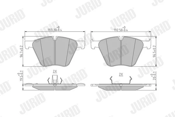 Brake Pad Set, disc brake JURID 573457J
