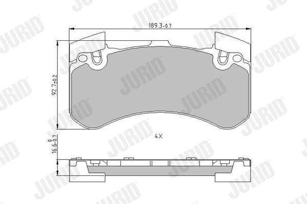 Conjunto de pastilhas de travão de disco JURID 573649J