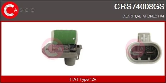 Series Resistor, electric motor (radiator fan) casco CRS74008GS
